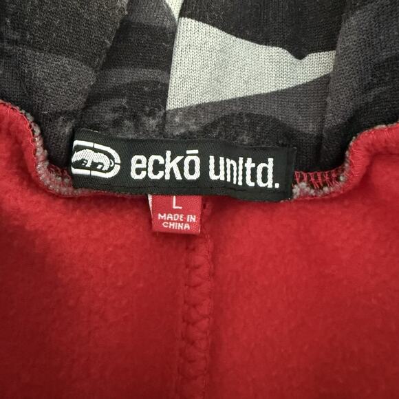 Ecko Unltd Joggers Vintage Red Camo Joggers Y2K Skate 90s City Hip Hop Retro - Picture 4 of 12